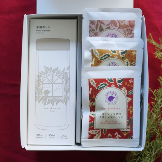 ［クリスマスギフトに！］急須ボトルとクリスマスブレンド3種セット