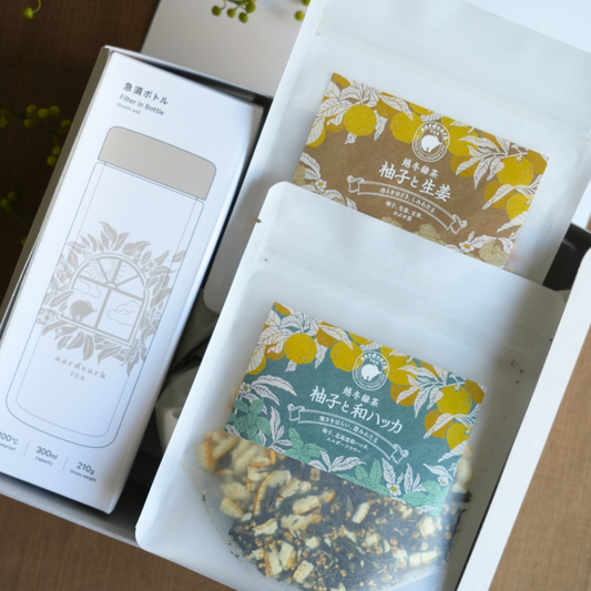 ［からだ思いの冬ギフト］急須ボトルと越冬緑茶2種セット