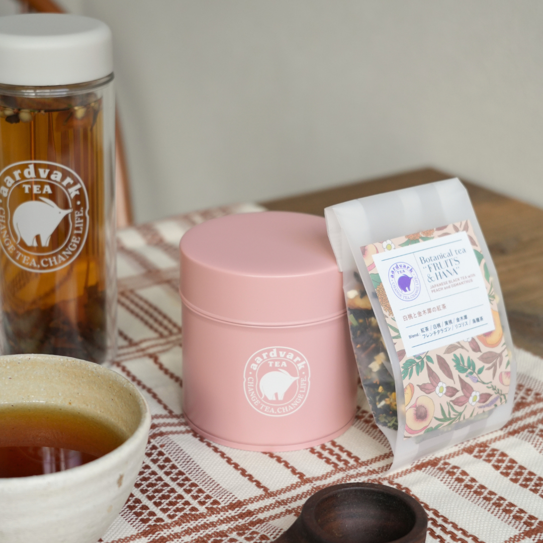 急須ボトルとオリジナル缶＋白桃と金木犀の紅茶セット