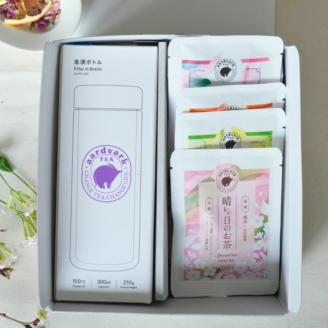 ［期間限定］晴レの日のお茶付き | 急須ボトルと毎日のお茶4種セット